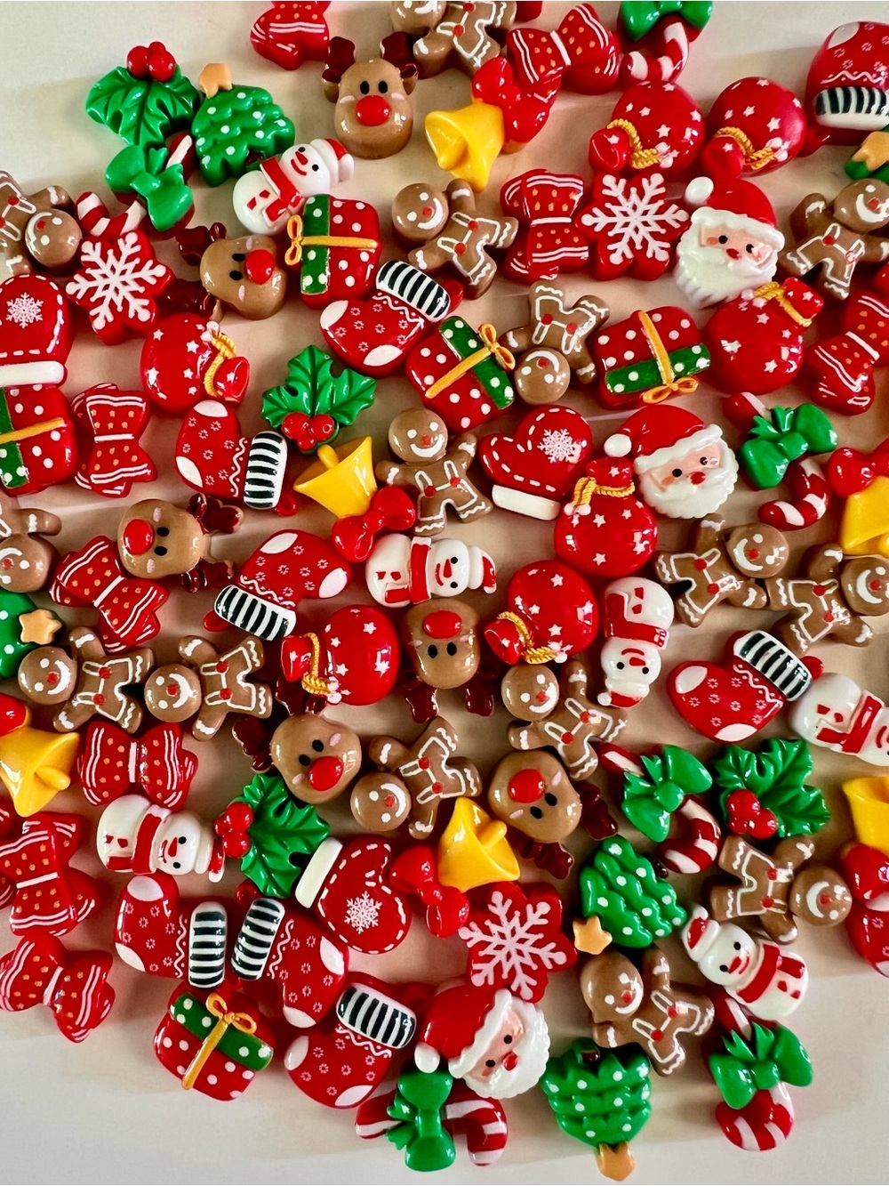 30 pcs Christmas Mixed Charms Candy Cane Peppermint Chocolate Bars Fake Food
